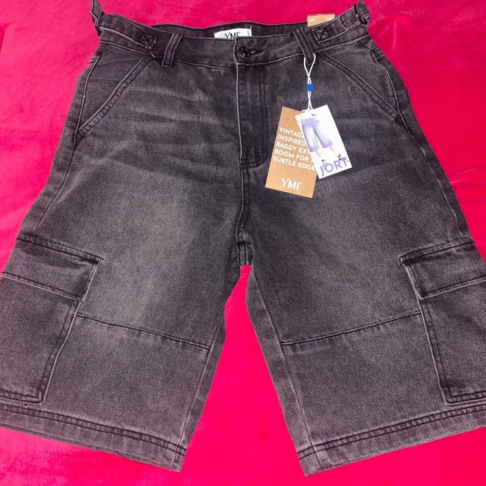 YMI Black Cargo Shorts